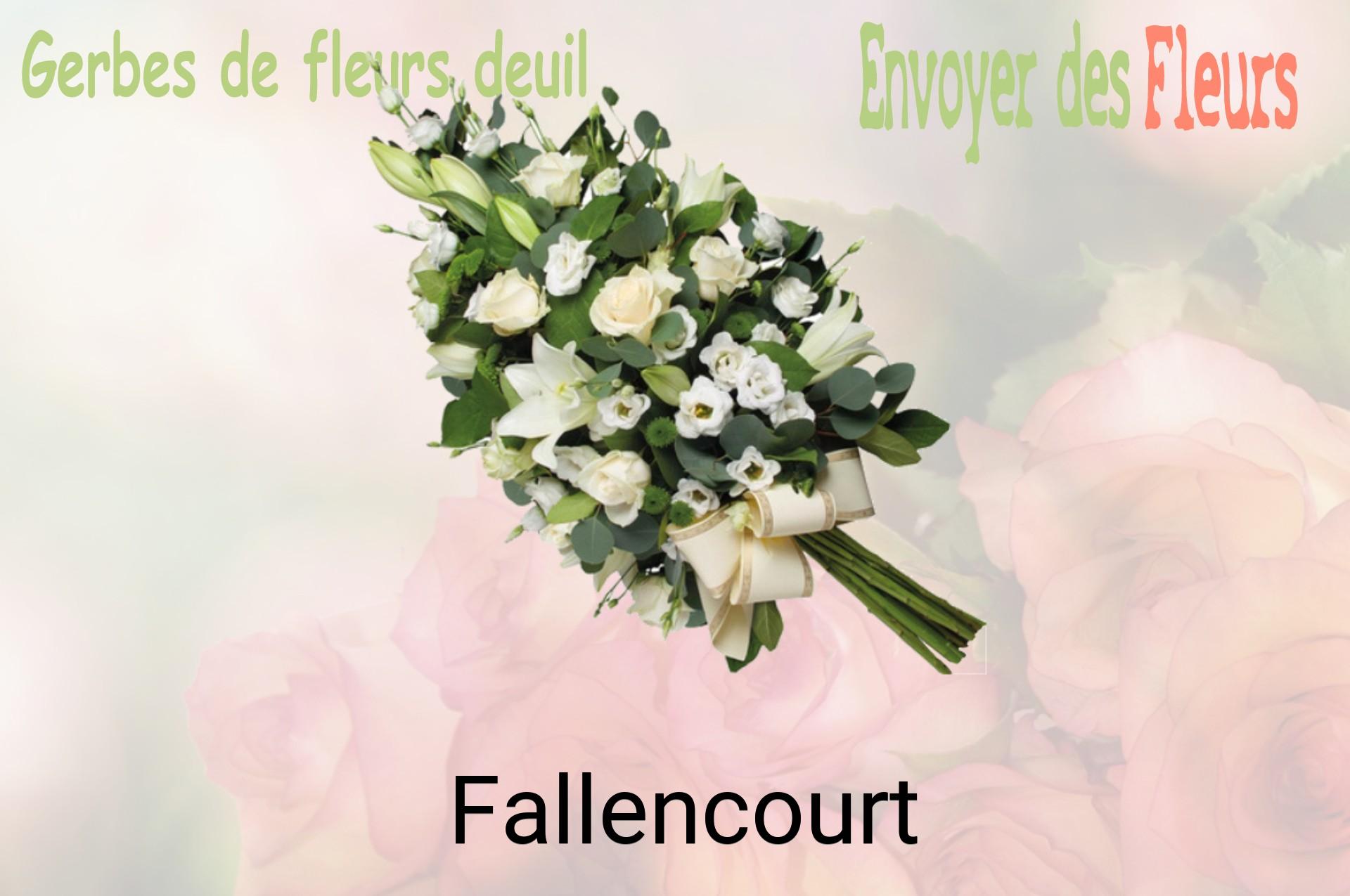 Gerbe de fleurs de deuil livrée à Fallencourt